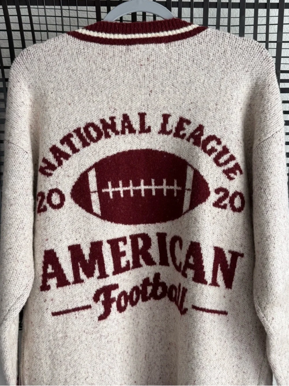Anthropologie Flat White Game Day Cardigan Sweater - Picture 6 of 8